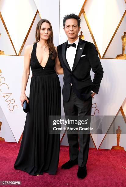 Talisa Soto and Benjamin Bratt attend the 90th Annual Academy Awards at Hollywood & Highland Center on March 4, 2018 in Hollywood, California.