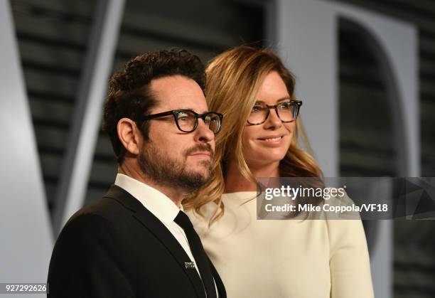 Abrams and Katie McGrath attend the 2018 Vanity Fair Oscar Party hosted by Radhika Jones at Wallis Annenberg Center for the Performing Arts on March...