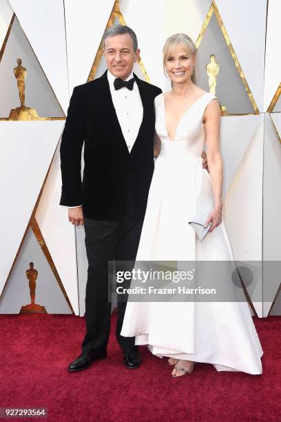 Bob Iger and Willow Bay attend the 90th Annual Academy Awards at Hollywood & Highland Center on March 4, 2018 in Hollywood, California.