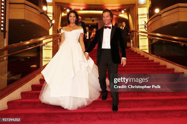 Matthew McConaughey and Camila Alves attend the 90th Annual Academy Awards at Hollywood & Highland Center on March 4, 2018 in Hollywood, California.