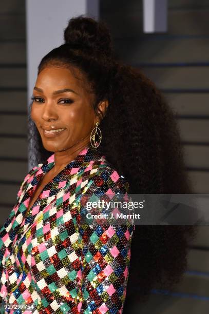 Angela Bassett attends the 2018 Vanity Fair Oscar Party hosted by Radhika Jones at the Wallis Annenberg Center for the Performing Arts on March 4,...