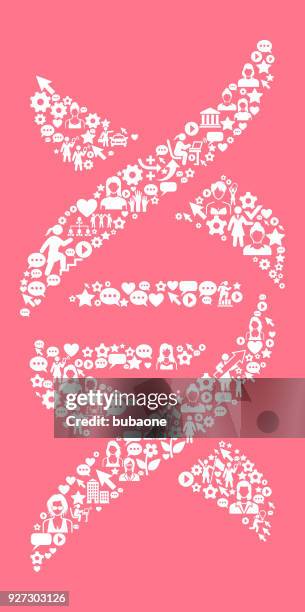dna  women's rights and girl power icon pattern - childrens health fund 2018 annual benefit stock illustrations