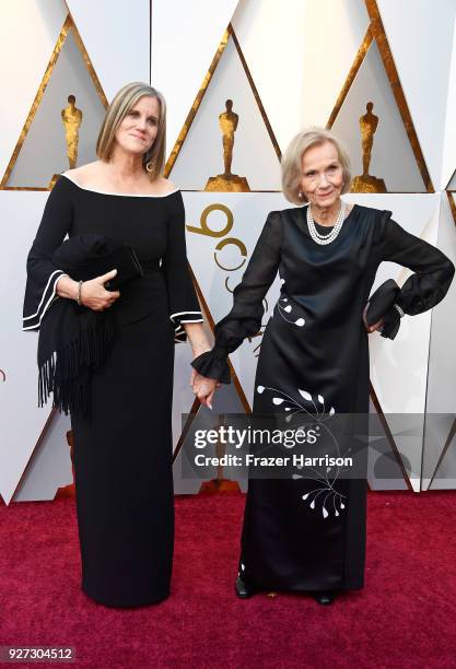 Laurette Hayden and Eva Marie Saint attend the 90th Annual Academy Awards at Hollywood & Highland Center on March 4, 2018 in Hollywood, California.
