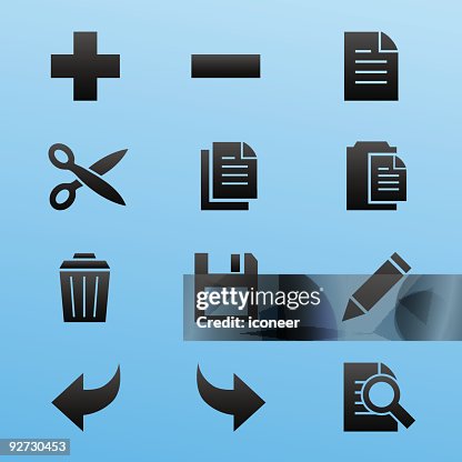 Twelve different computer icons Twelve different computer icons