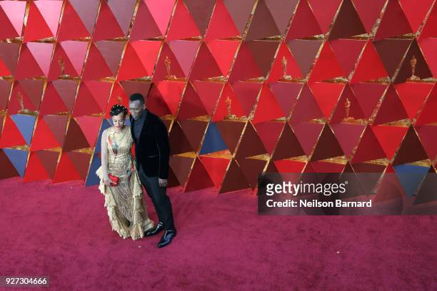 Amatus Sami-Karim and Mahershala Ali attend the 90th Annual Academy Awards at Hollywood & Highland Center on March 4, 2018 in Hollywood, California.