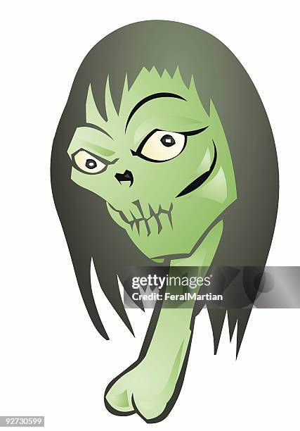 shrunken head bone - shrunken head stock illustrations