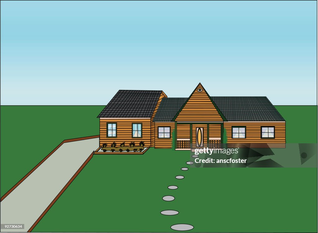 Detail country Estate- Vector