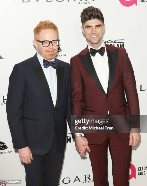 Jesse Tyler Ferguson and Justin Mikita arrive to the 26th Annual Elton John AIDS Foundation's Academy Awards Viewing Party held at West Hollywood...