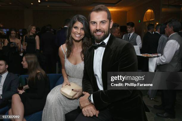 Actors Daniel MacPherson and Zoe Ventoura attend Mercedes-Benz USA Official Awards Viewing Party at Four Seasons, Beverly Hills, CA on March 4, 2018...