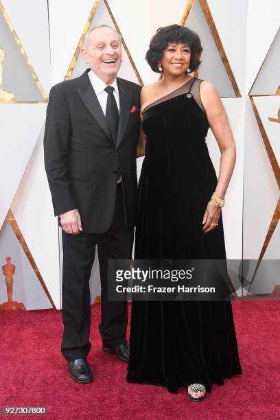 Stanley Isaacs and Cheryl Boone Isaacs attend the 90th Annual Academy Awards at Hollywood & Highland Center on March 4, 2018 in Hollywood, California.