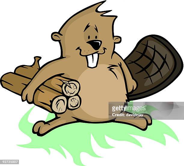 beaver - funny groundhog stock illustrations