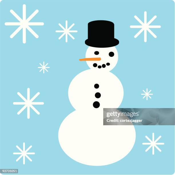 snowman, snow... man! (vector illustration) - winter vegetables stock illustrations