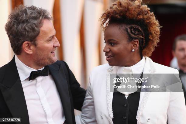 Jason Clarke and Dee Rees attend the 90th Annual Academy Awards at Hollywood & Highland Center on March 4, 2018 in Hollywood, California.