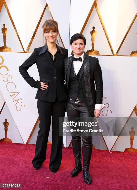 Lynn Shelton and Kimberly Peirce attends the 90th Annual Academy Awards at Hollywood & Highland Center on March 4, 2018 in Hollywood, California.