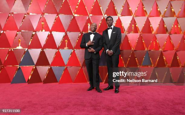 John Singleton and Damson Idris attend the 90th Annual Academy Awards at Hollywood & Highland Center on March 4, 2018 in Hollywood, California.