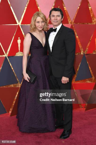 Yvonne Boismier Phillips and Lou Diamond Phillips attend the 90th Annual Academy Awards at Hollywood & Highland Center on March 4, 2018 in Hollywood,...