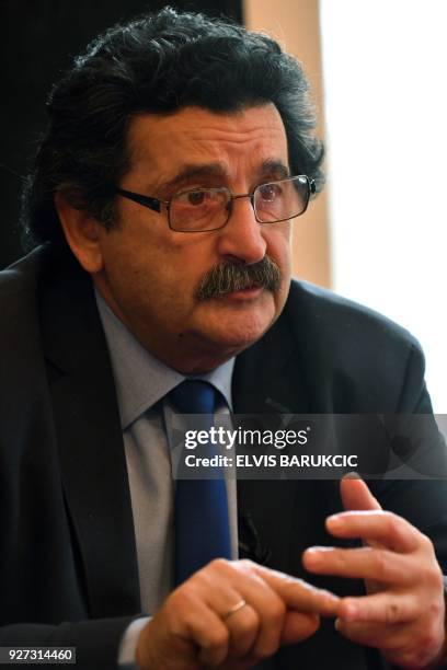 This photograph taken on February 21 shows Bosnian Jewish historian Eli Tauber as he speaks during an interview with AFP in Sarajevo. No more than...