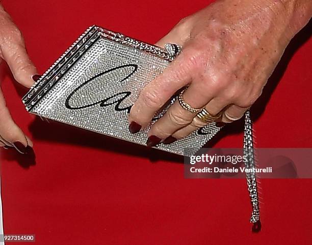 Caitlyn Jenner, fashion detail, attends Elton John AIDS Foundation 26th Annual Academy Awards Viewing Party at The City of West Hollywood Park on...