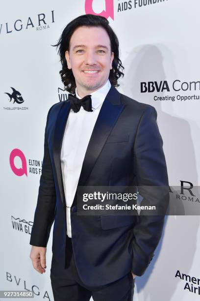 Chasez attends the 26th annual Elton John AIDS Foundation Academy Awards Viewing Party sponsored by Bulgari, celebrating EJAF and the 90th Academy...