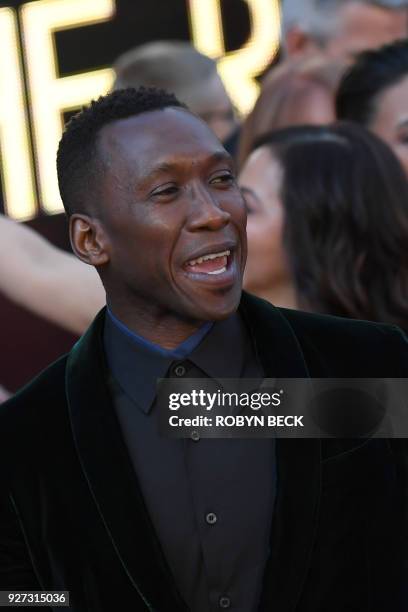 Actor Mahershala Ali arrives for the 90th Annual Academy Awards on March 4 in Hollywood, California. / AFP PHOTO / Robyn Beck