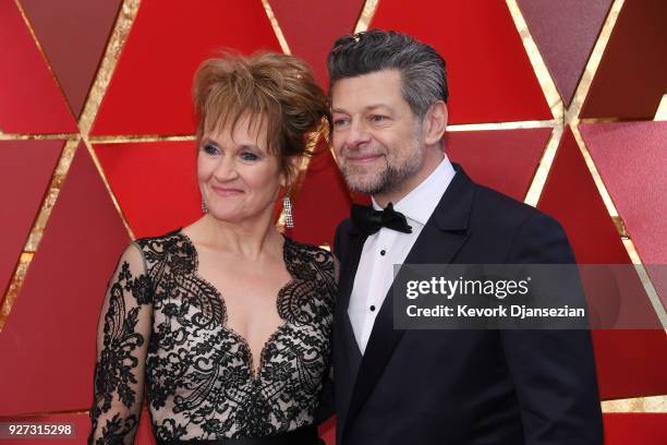 Andy Serkis and Lorraine Ashbourne attend the 90th Annual Academy Awards at Hollywood & Highland Center on March 4, 2018 in Hollywood, California.