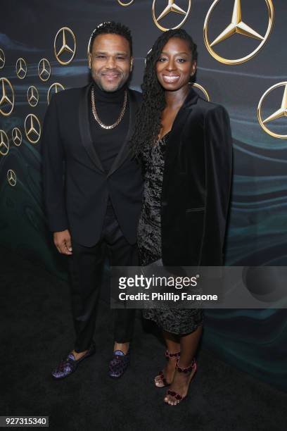 Actor Anthony Anderson and Alvina Stewart attend Mercedes-Benz USA Official Awards Viewing Party at Four Seasons, Beverly Hills, CA on March 4, 2018...