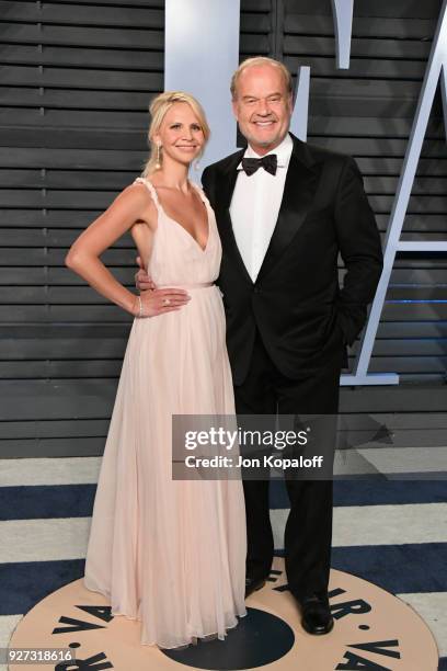 Kayte Walsh and Kelsey Grammer attend the 2018 Vanity Fair Oscar Party hosted by Radhika Jones at Wallis Annenberg Center for the Performing Arts on...