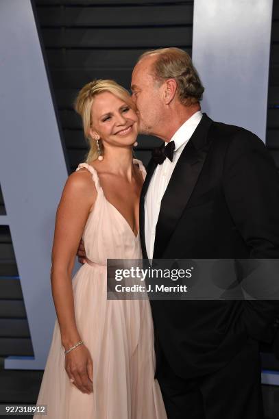 Kayte Walsh and Kelsey Grammer attend the 2018 Vanity Fair Oscar Party hosted by Radhika Jones at the Wallis Annenberg Center for the Performing Arts...