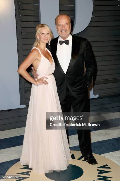 Kayte Walsh and Kelsey Grammer attends the 2018 Vanity Fair Oscar Party hosted by Radhika Jones at Wallis Annenberg Center for the Performing Arts on...