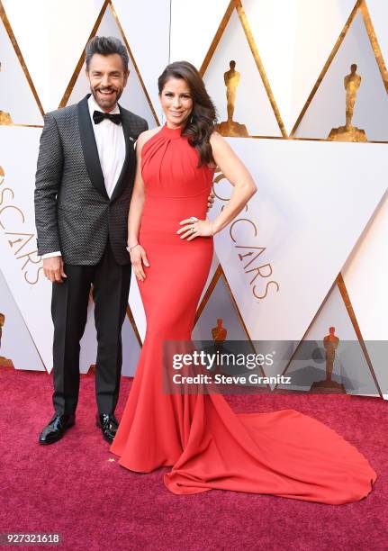 Eugenio Derbez and Alessandra Rosaldo attend the 90th Annual Academy Awards at Hollywood & Highland Center on March 4, 2018 in Hollywood, California.