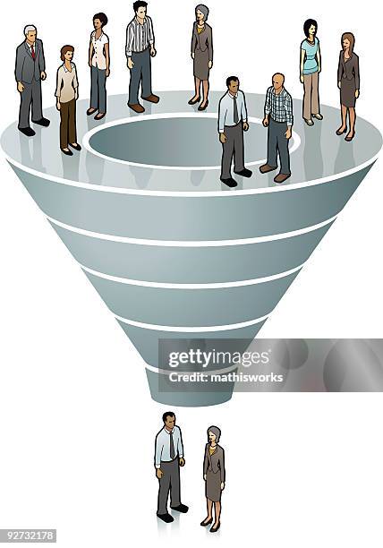 sales funnel image - funnel stock illustrations