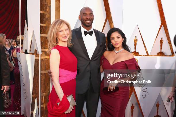 Academy of Motion Picture Arts and Sciences CEO Dawn Hudson, Kobe Bryant, and Vanessa Laine Bryant attend the 90th Annual Academy Awards at Hollywood...