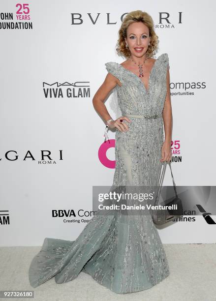 Princess Camilla Duchess of Castro attends Elton John AIDS Foundation 26th Annual Academy Awards Viewing Party at The City of West Hollywood Park on...