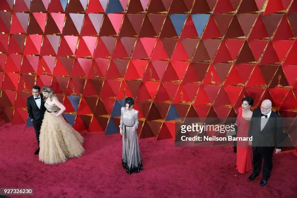 Kumail Nanjiani, Emily V. Gordon, Sally Hawkins and Thomas Lee Wright attend the 90th Annual Academy Awards at Hollywood & Highland Center on March...