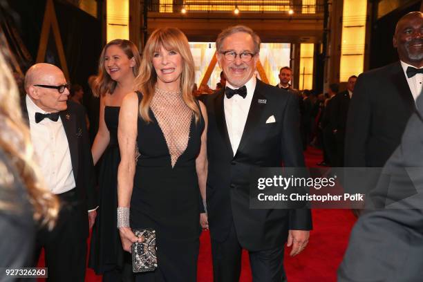 Kate Capshaw and Steven Spielberg attend the 90th Annual Academy Awards at Hollywood & Highland Center on March 4, 2018 in Hollywood, California.