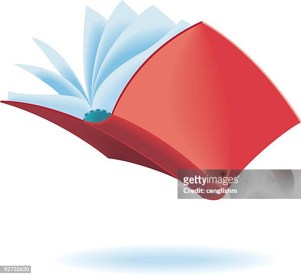 illustrazioni stock, clip art, cartoni animati e icone di tendenza di rosso book - libro aperto