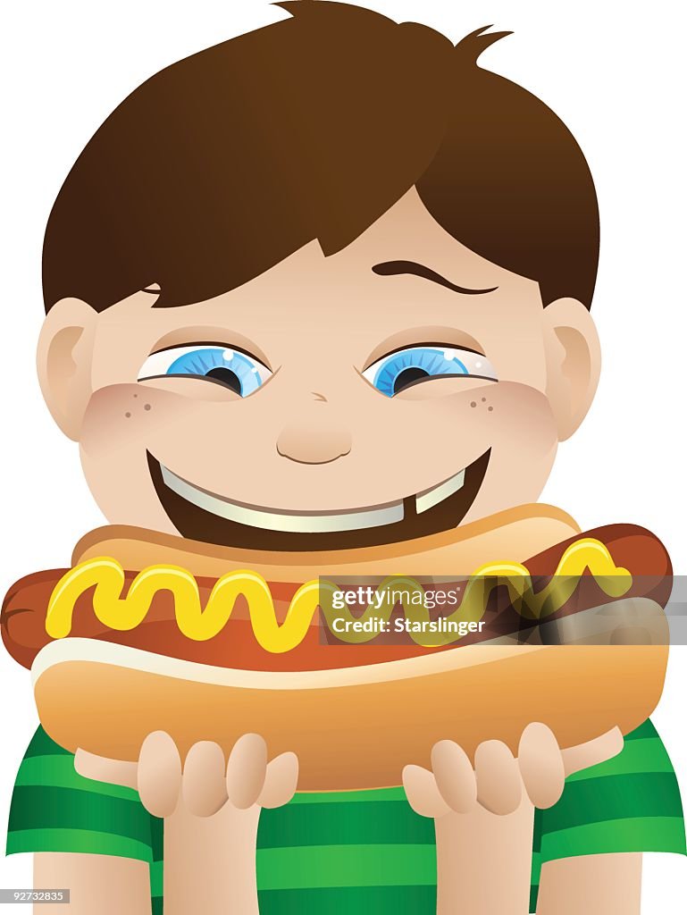 Excited young man ready to eat