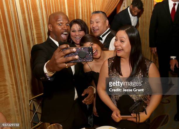 Jamie Foxx attends Byron Allen's Oscar Gala Viewing Party to Support The Children's Hospital Los Angeles at the Beverly Wilshire Four Seasons Hotel...