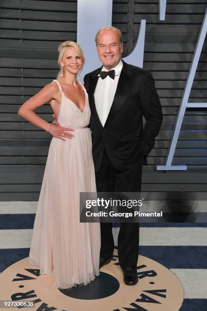 Kayte Walsh and Kelsey Grammer attend the 2018 Vanity Fair Oscar Party hosted by Radhika Jones at Wallis Annenberg Center for the Performing Arts on...