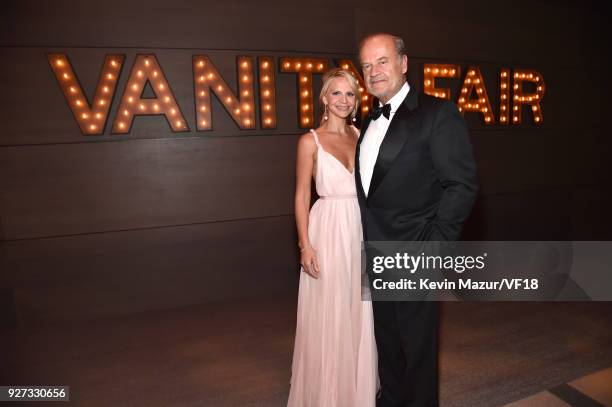 Kayte Walsh and Kelsey Grammer attend the 2018 Vanity Fair Oscar Party hosted by Radhika Jones at Wallis Annenberg Center for the Performing Arts on...