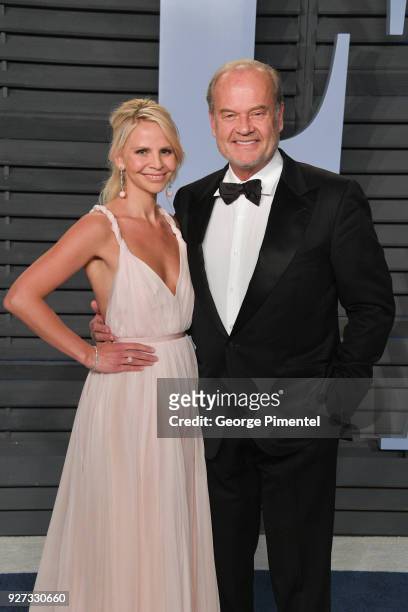 Kayte Walsh and Kelsey Grammer attend the 2018 Vanity Fair Oscar Party hosted by Radhika Jones at Wallis Annenberg Center for the Performing Arts on...