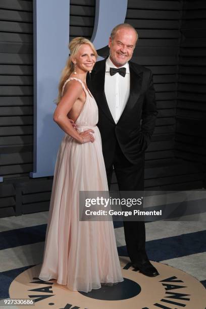 Kayte Walsh and Kelsey Grammer attend the 2018 Vanity Fair Oscar Party hosted by Radhika Jones at Wallis Annenberg Center for the Performing Arts on...