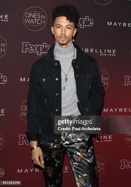 Actor Dominique Columbus attends People's 'Ones To Watch' party at NeueHouse Hollywood on October 4, 2017 in Los Angeles, California.