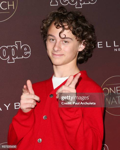 Actor Wyatt Oleff attends People's 'Ones To Watch' party at NeueHouse Hollywood on October 4, 2017 in Los Angeles, California.