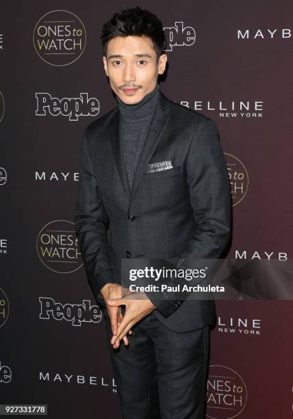 Actor Manny Jacinto attends People's 'Ones To Watch' party at NeueHouse Hollywood on October 4, 2017 in Los Angeles, California.