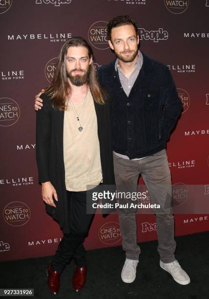 Actors Tom Payne and Ross Marquand attend People's 'Ones To Watch' party at NeueHouse Hollywood on October 4, 2017 in Los Angeles, California.