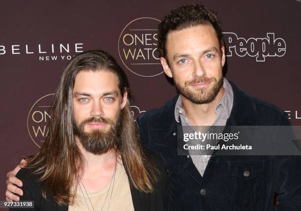 Actors Tom Payne and Ross Marquand attend People's 'Ones To Watch' party at NeueHouse Hollywood on October 4, 2017 in Los Angeles, California.