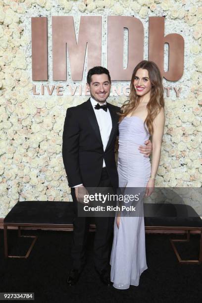 Jason Fuchs and Alexandra Siegel attend the IMDb LIVE Viewing Party on March 4, 2018 in Los Angeles, California.