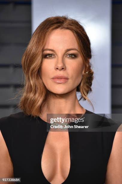 Actress Kate Beckinsale attends the 2018 Vanity Fair Oscar Party hosted by Radhika Jones at Wallis Annenberg Center for the Performing Arts on March...
