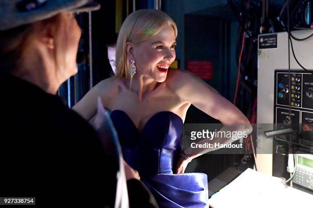 In this handout provided by A.M.P.A.S., Nicole Kidman attends the 90th Annual Academy Awards at the Dolby Theatre on March 4, 2018 in Hollywood,...